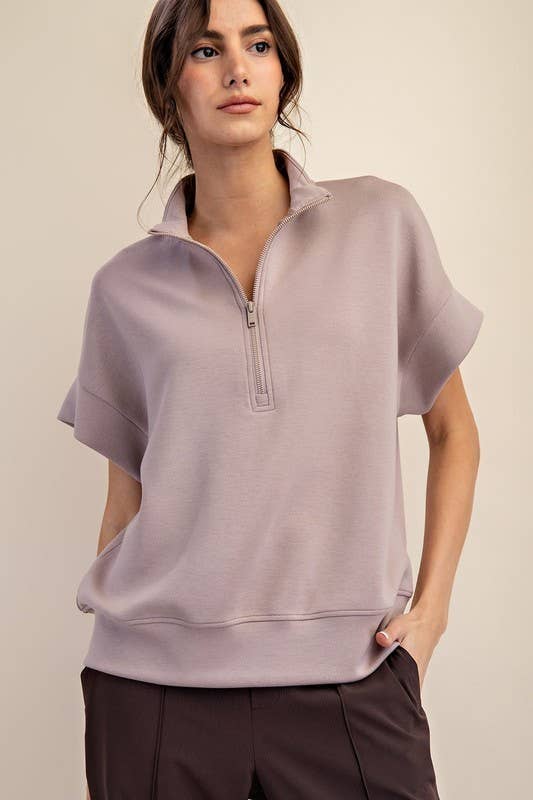 Quarter Zip Scuba Top - Travel Collection