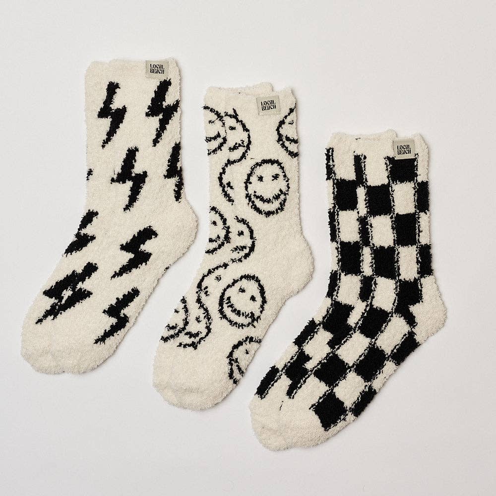 Lightning Bolt Cozy Socks