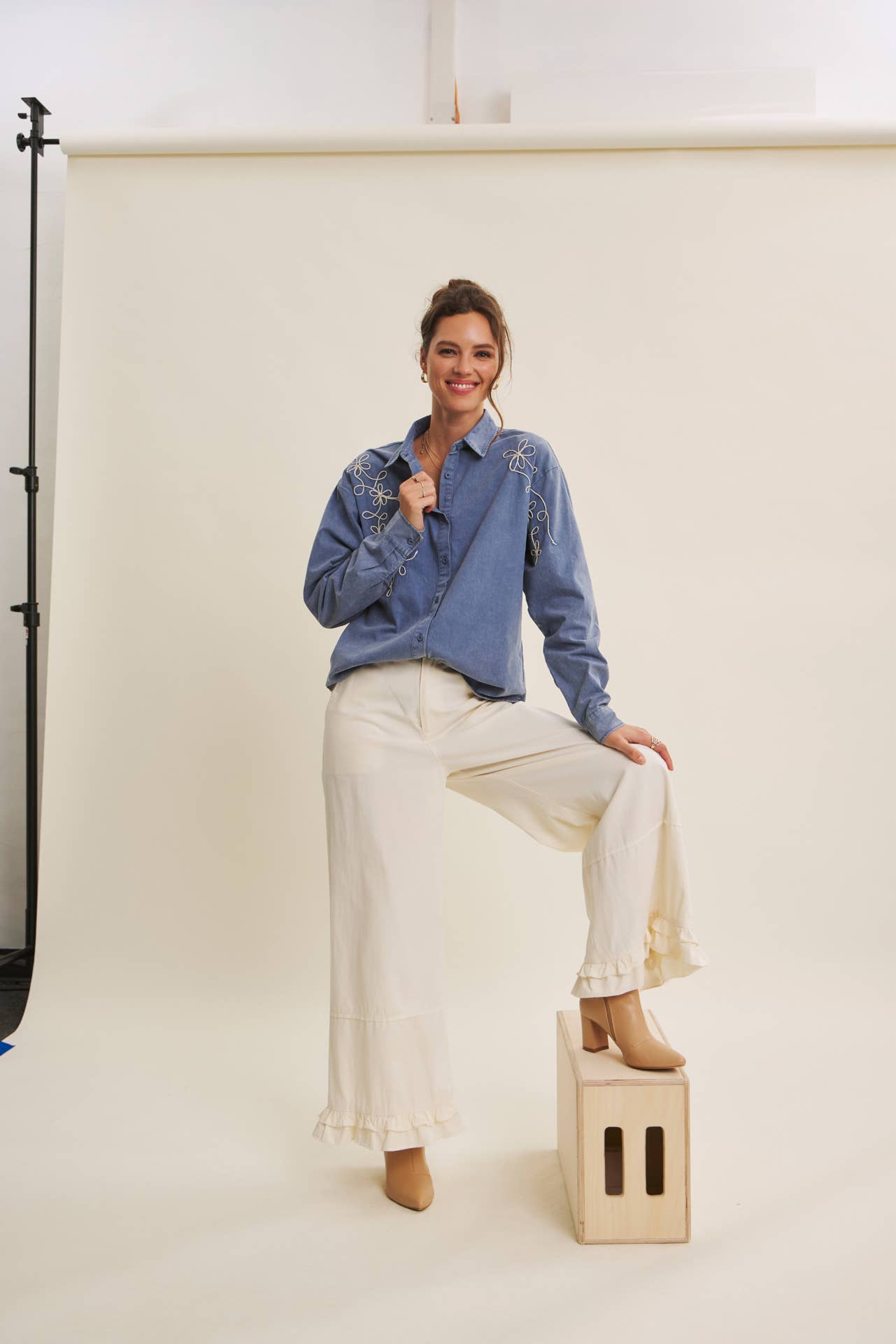 Dreamy Statement Wide-Leg with Ruffles