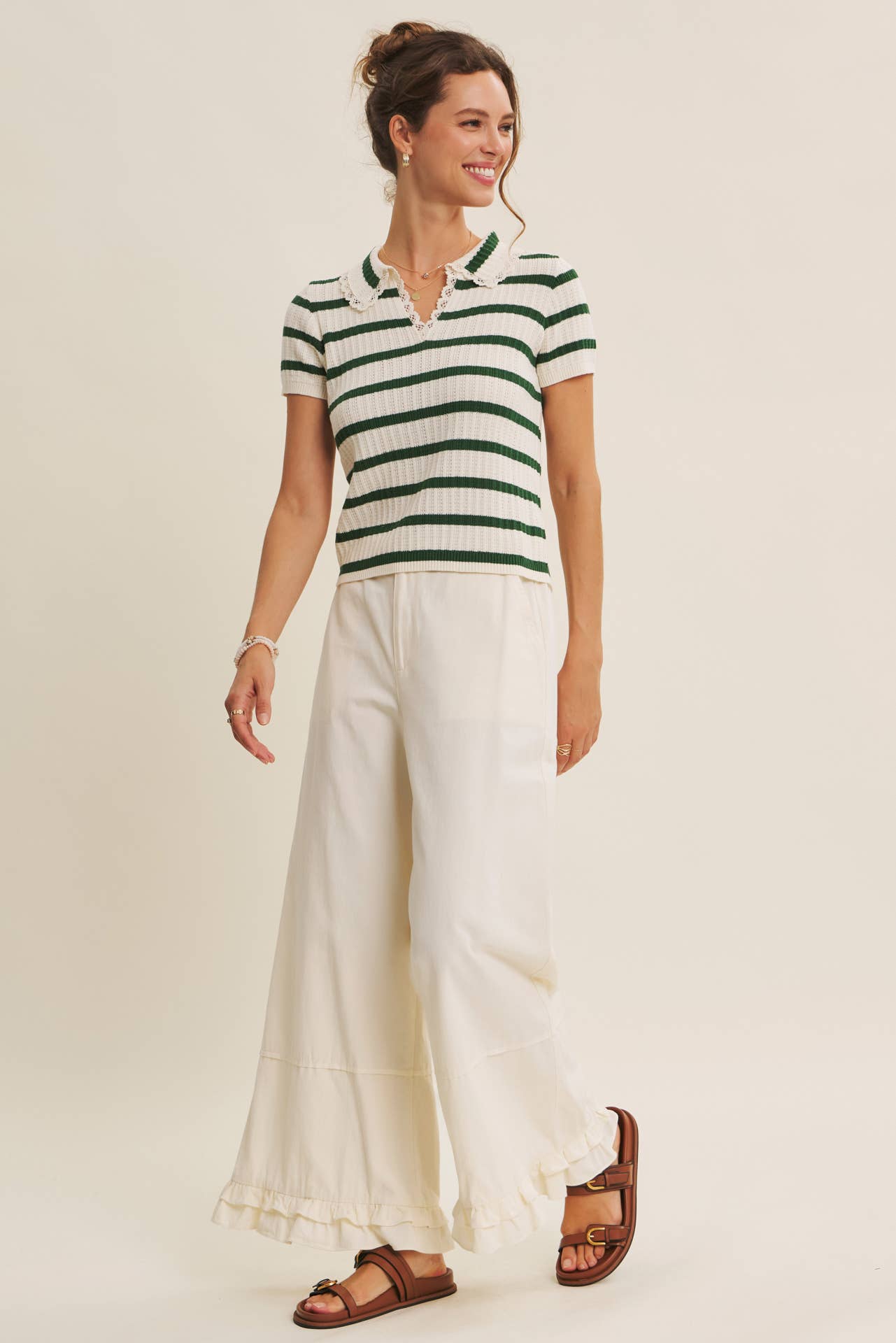 Dreamy Statement Wide-Leg with Ruffles