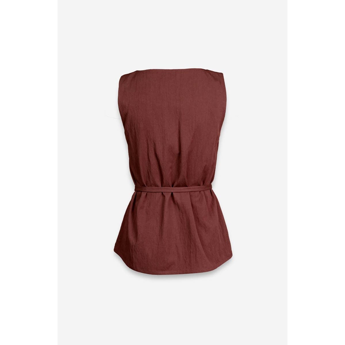 Sleeveless Cinched Tunic Top - ZEBRA