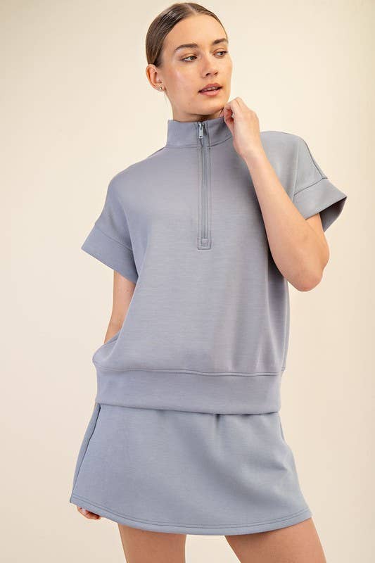 Quarter Zip Scuba Top - Travel Collection