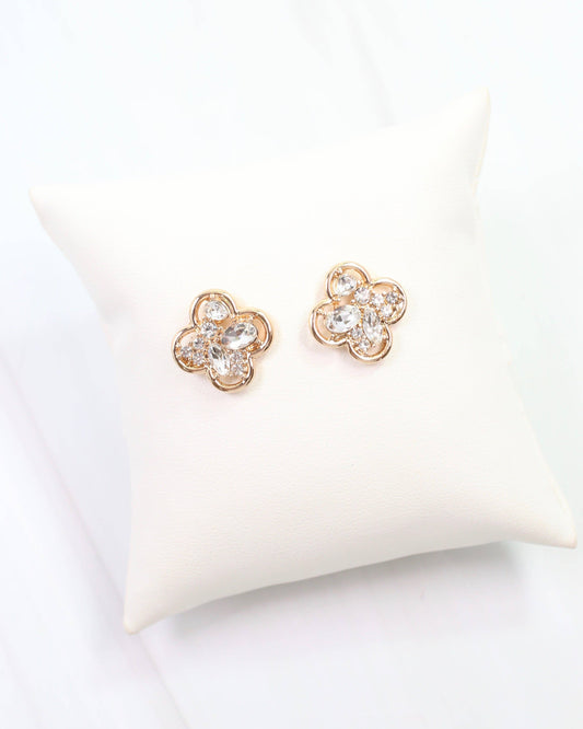 Coronado Clover Cluster Stud Clear
