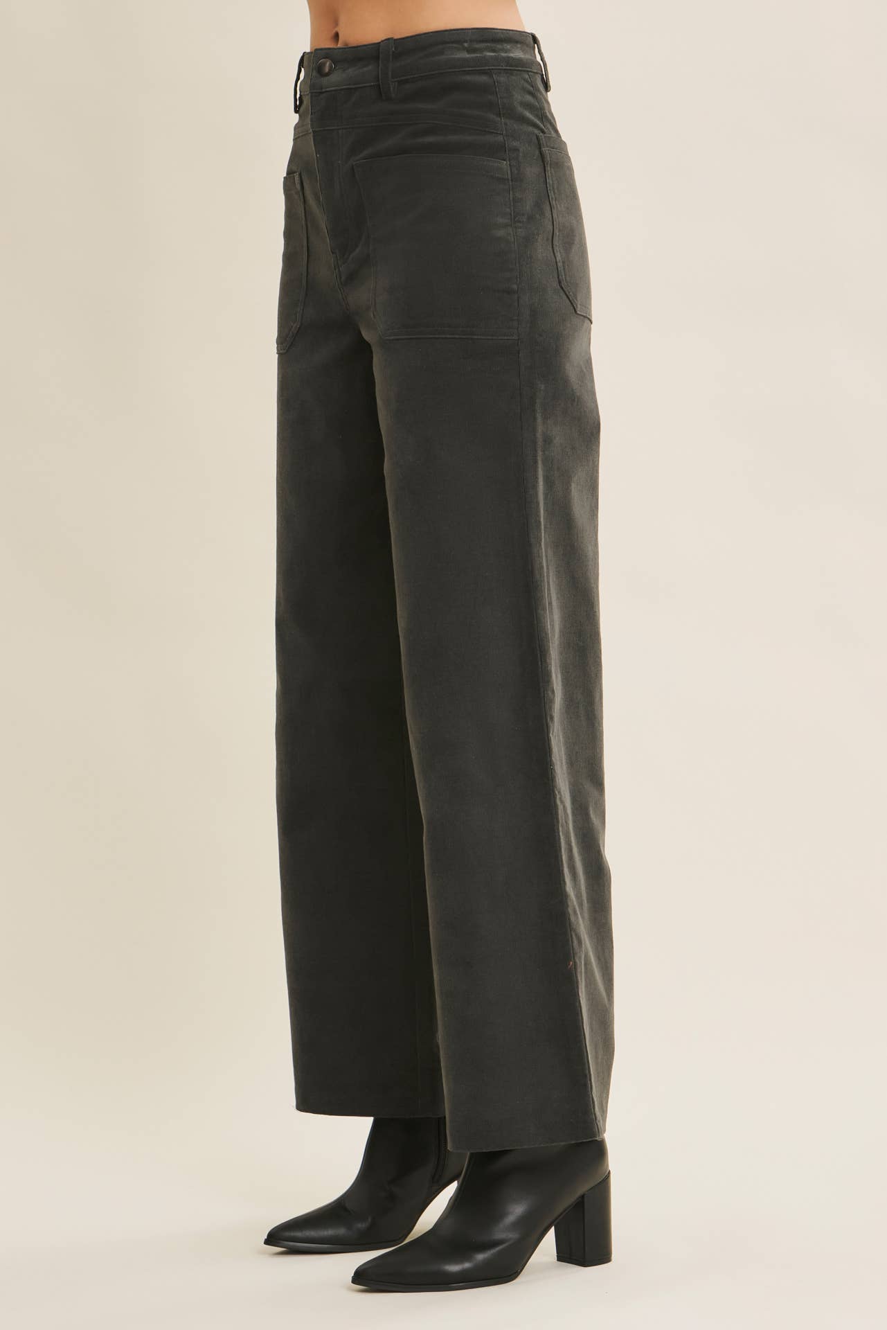 CORDUROY WIDE-LEG PANTS
