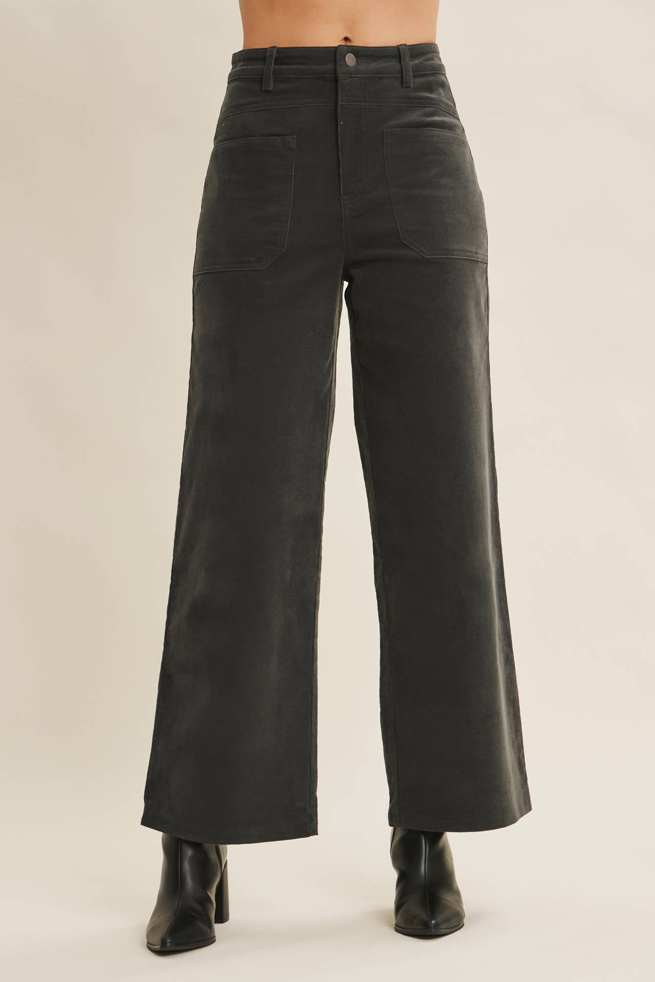 CORDUROY WIDE-LEG PANTS