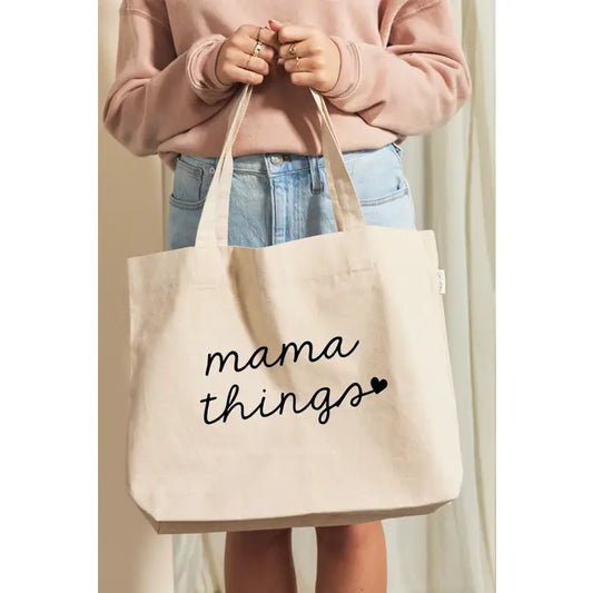 Mama Things Canvas Tote Bag