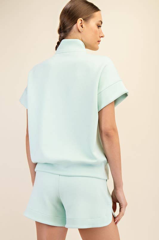 Quarter Zip Scuba Top - Travel Collection