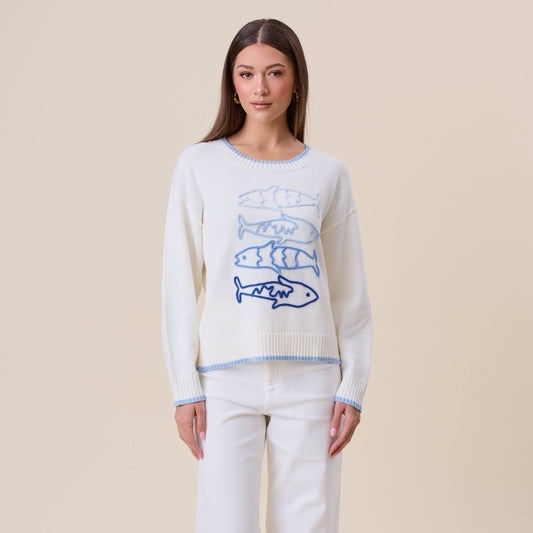 Sardine Embroidered Sweater