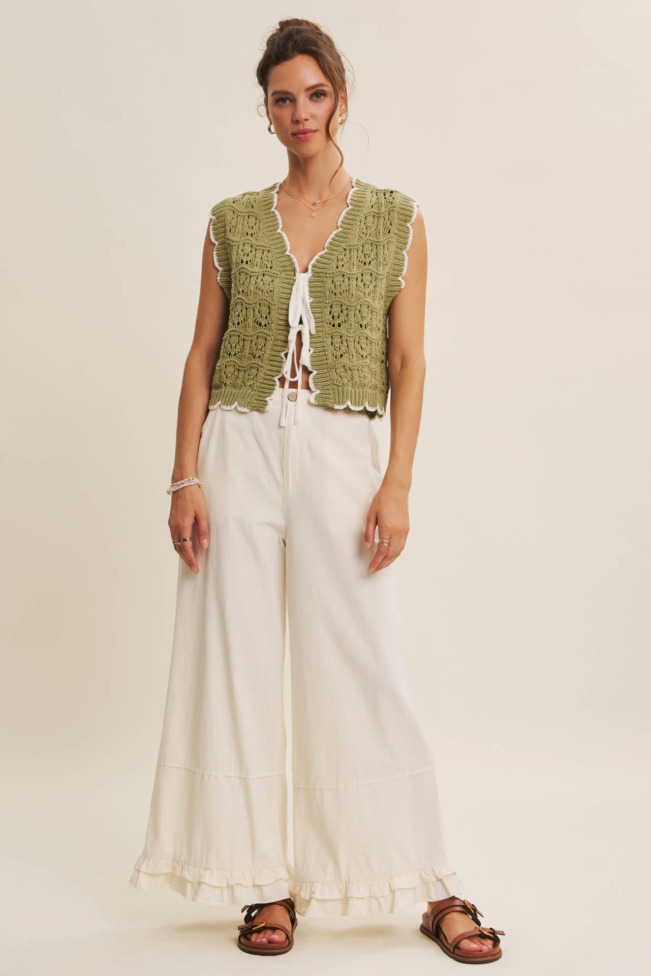 Dreamy Statement Wide-Leg with Ruffles