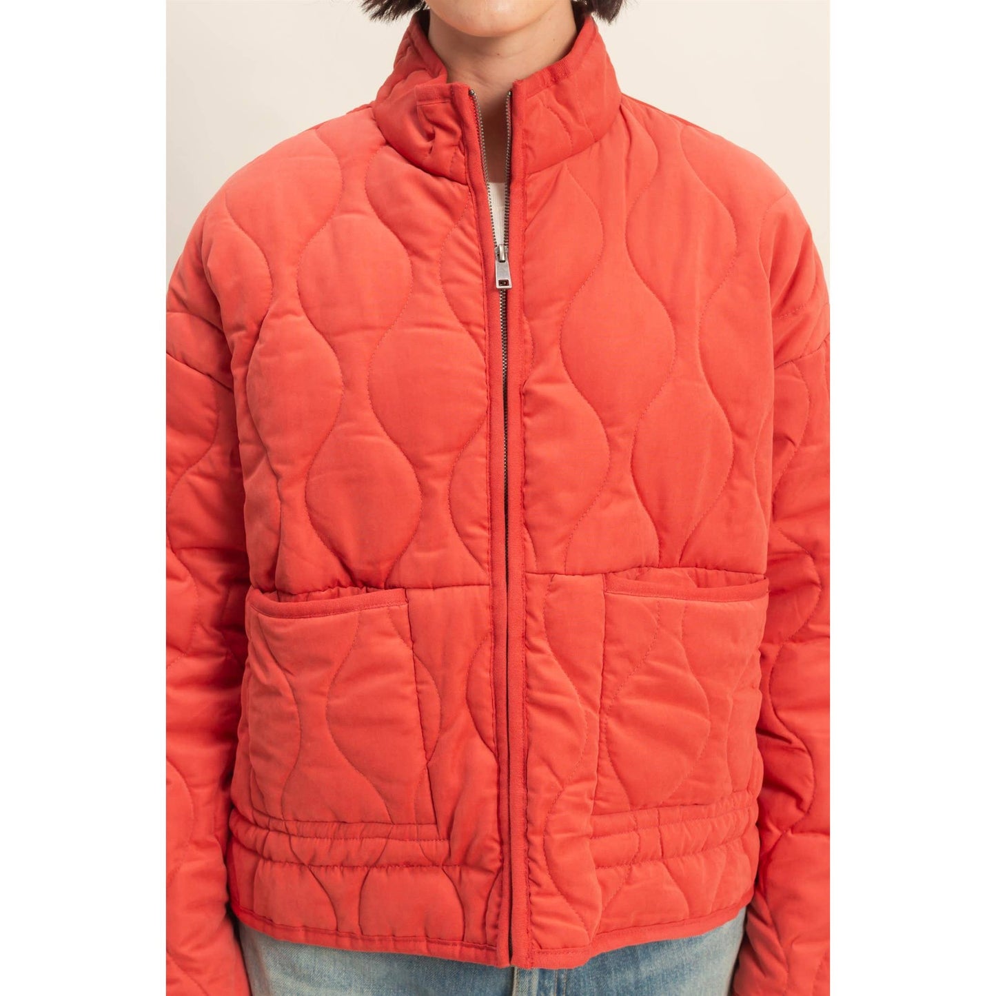 Quilted Jacket W/ Drawstring Hem