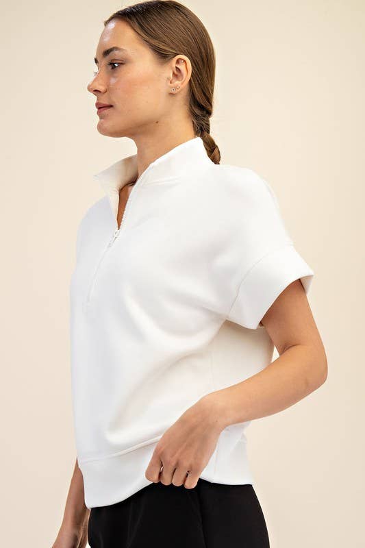 Quarter Zip Scuba Top - Travel Collection