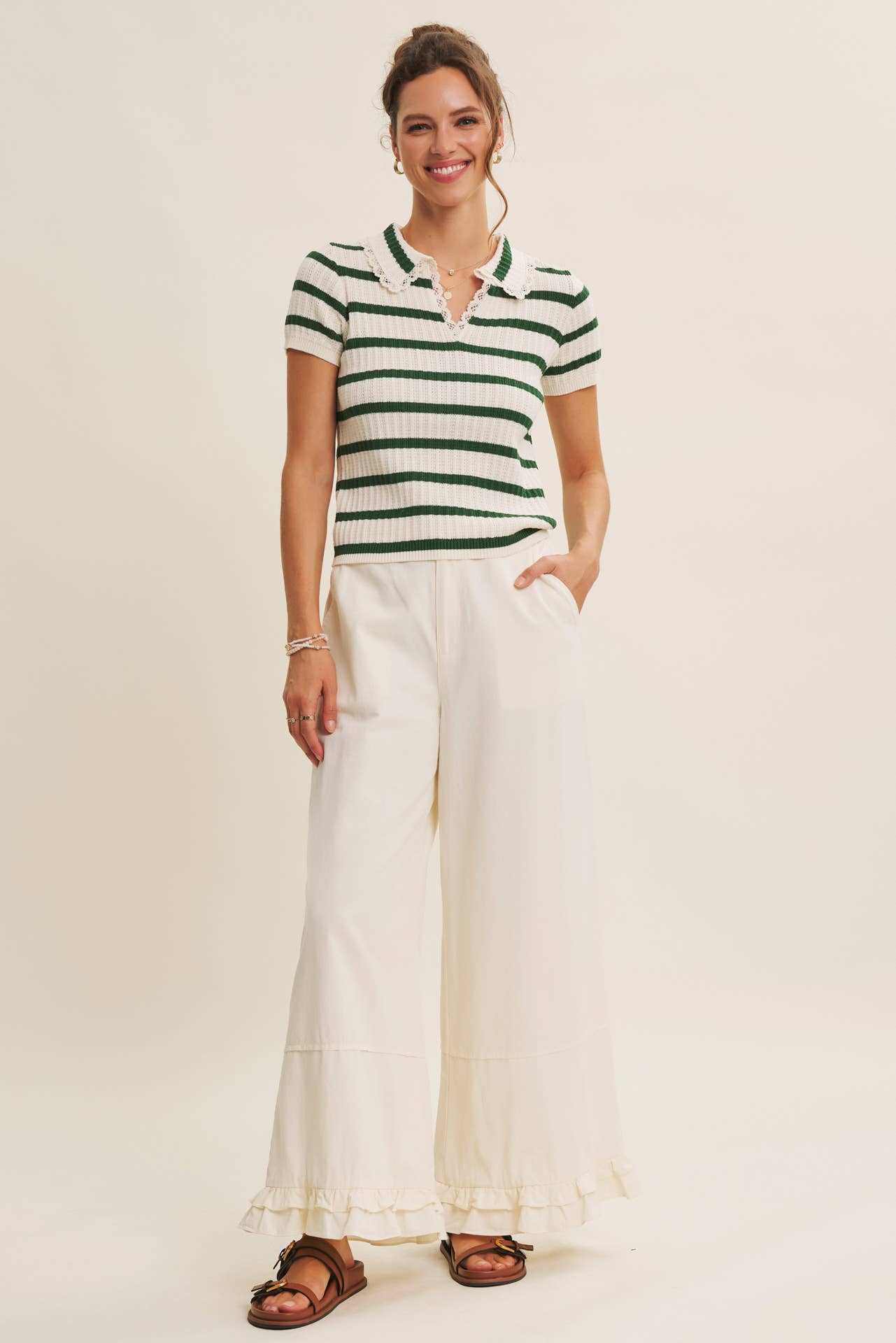 Dreamy Statement Wide-Leg with Ruffles