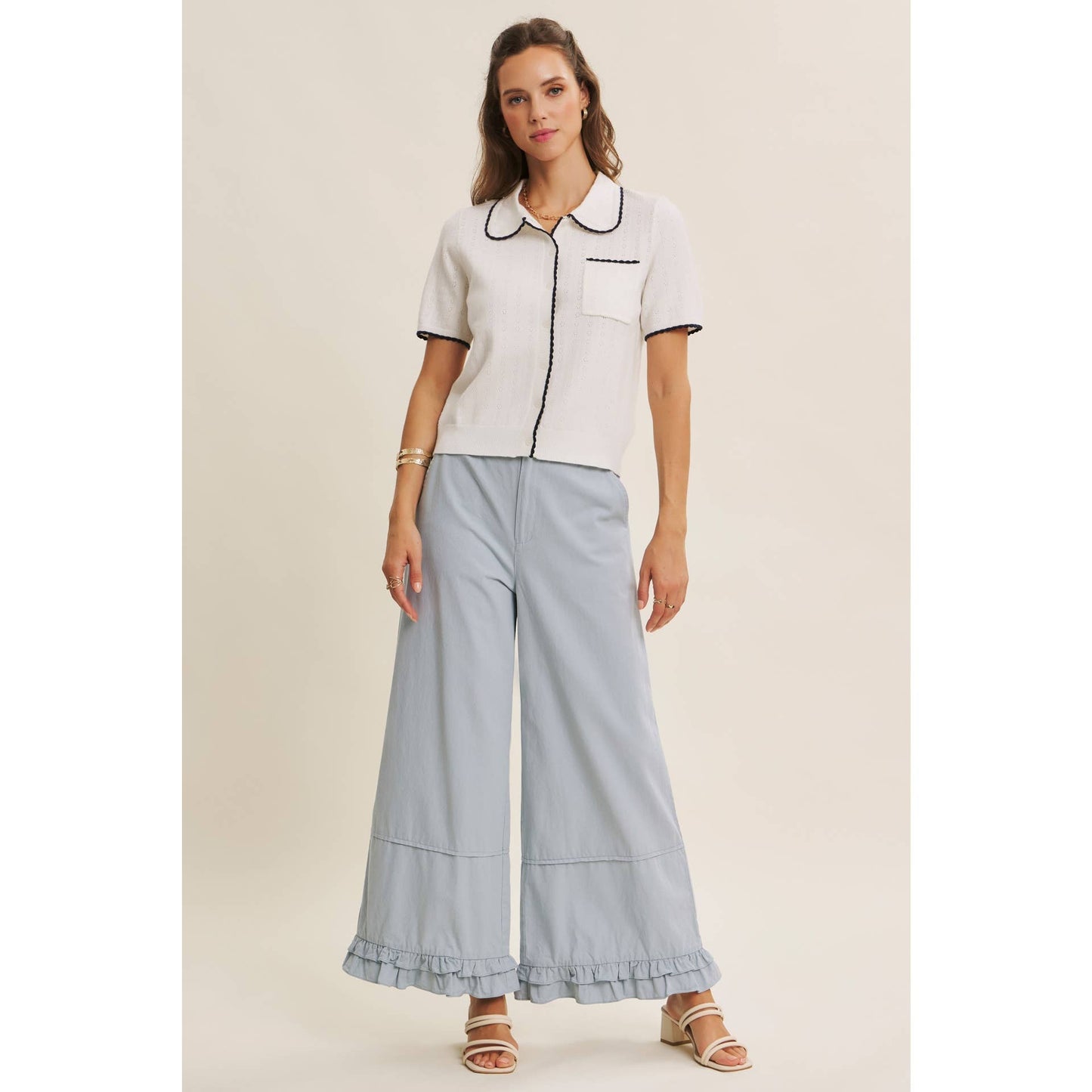 Dreamy Statement Wide-Leg with Ruffles