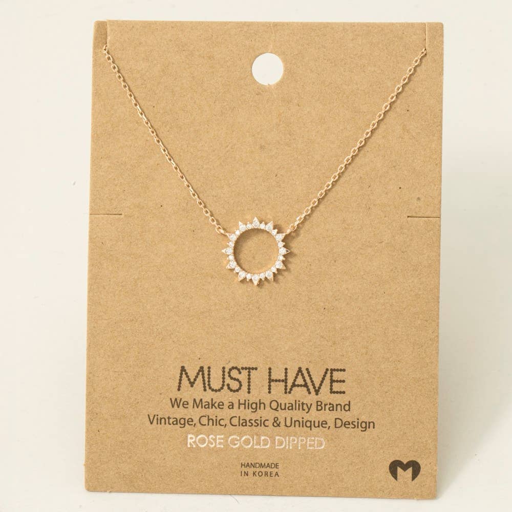 Circle Sun Pendant Necklace
