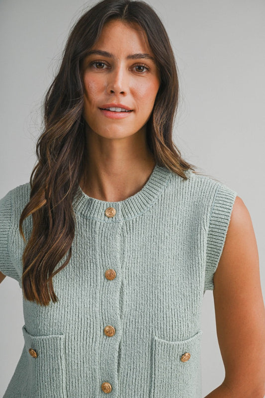 Jasmine Short Sleeve Sweater Vest
