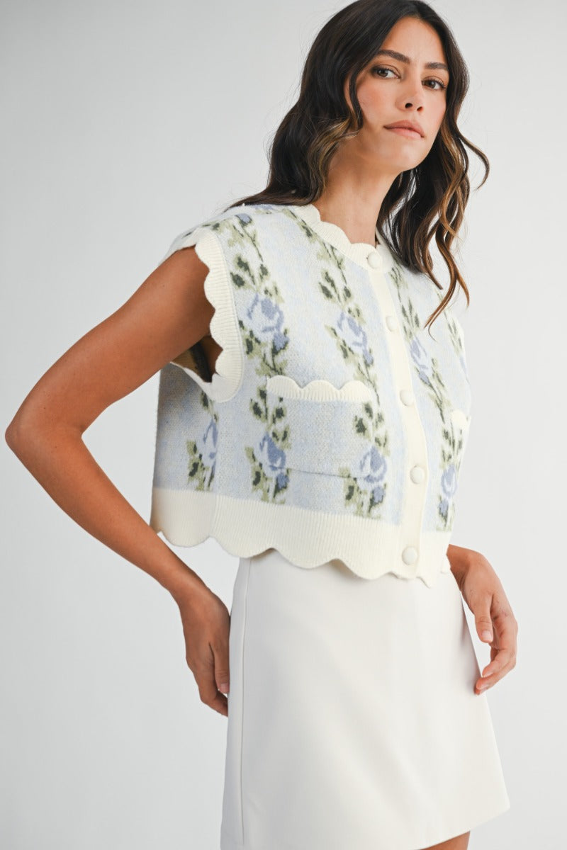 Mika Floral Jacquard Cardigan