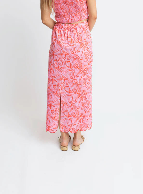 Tropical Linen Maxi Skirt